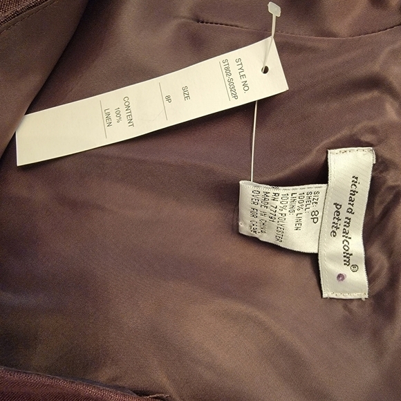 NWT Richard Malcolm Linen Skirt Lined Petite Size 8P - Picture 3 of 5